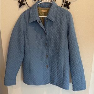 Kate Hill Blue Utility Jacket with Quilted Texture